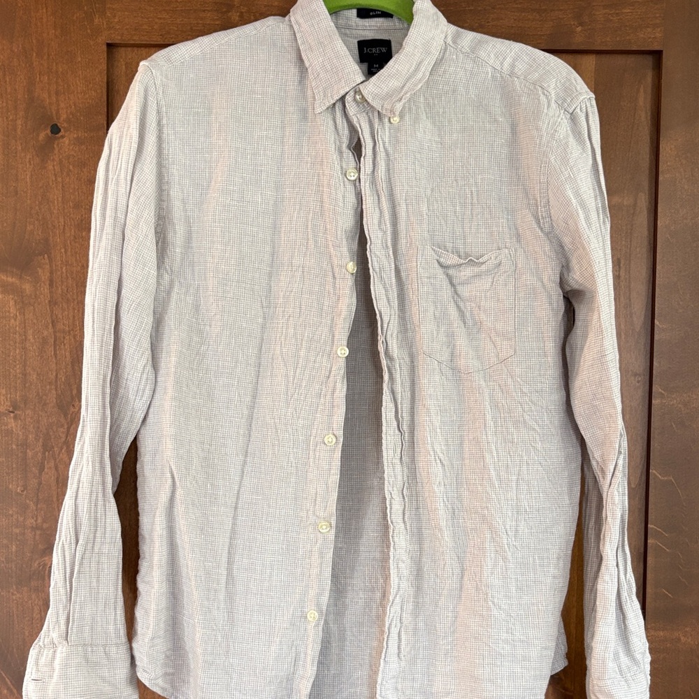 J. Crew Men's Light Gray Casual Shirt